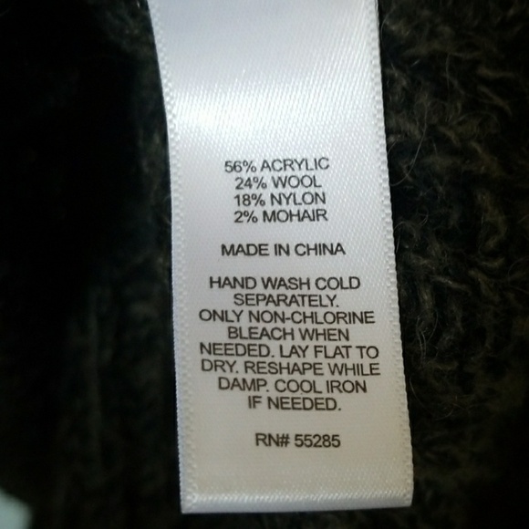 Express Y2K Crochet Academia Casual green wool blend cowl neck sweater - Picture 6 of 6